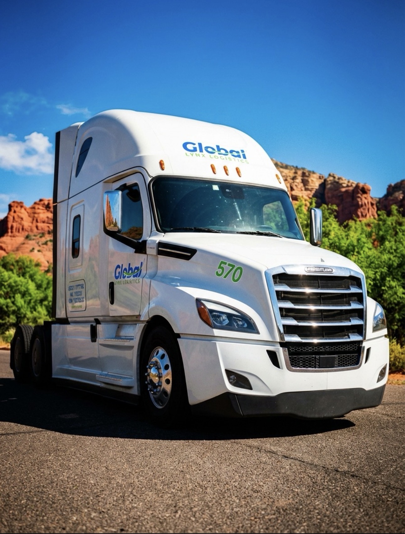 Global Lynx Logistics fleet on the highway